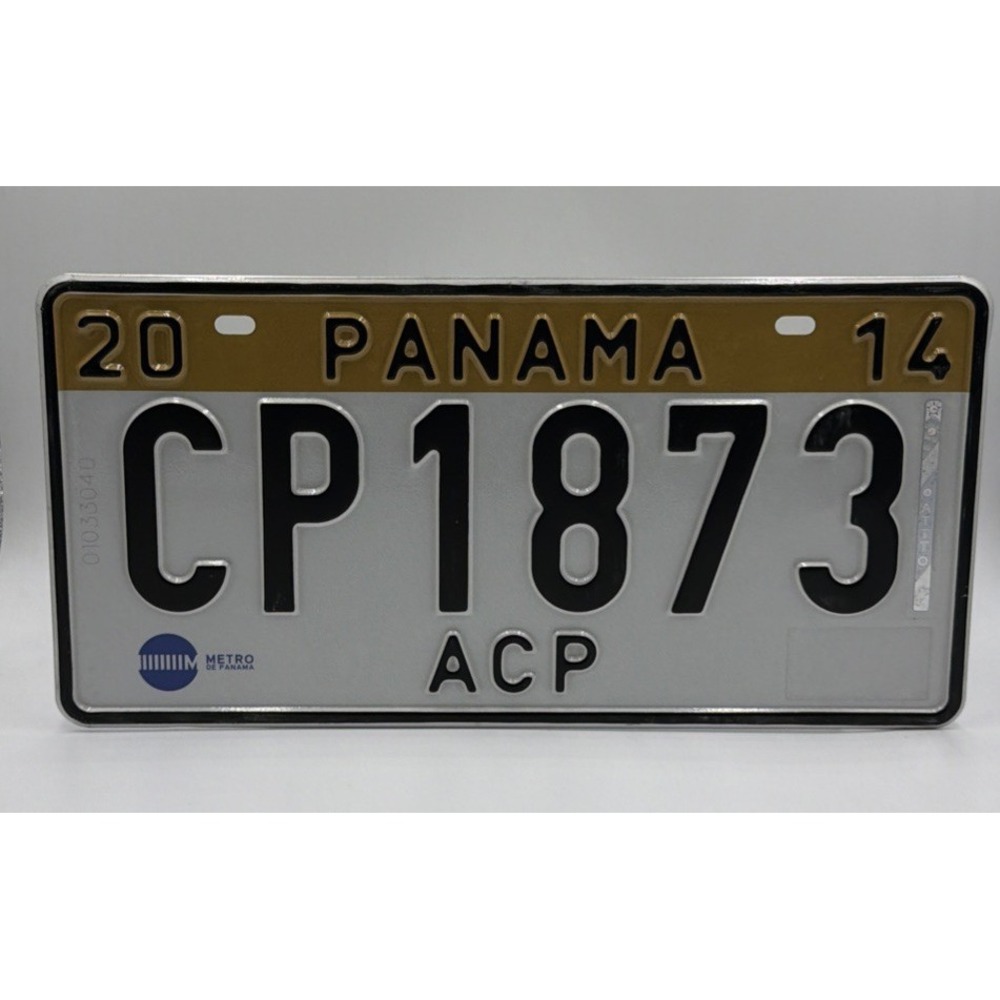 2014 Panama ACP License Plate # CP1873